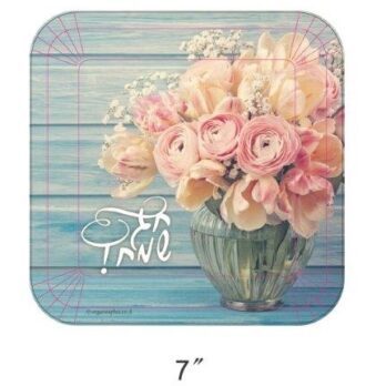 7” Flower bouquet plates 10pk