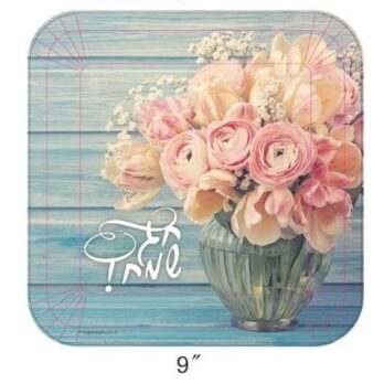 9” Flower bouquet plates 10pk