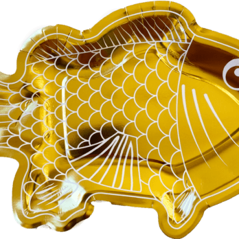 Gold fish shape plate