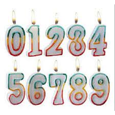Assorted birthday number candles