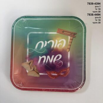 9” all colour Purim plate