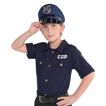 KIDS DRESSUP POLICE SHIRT 8-10YRS