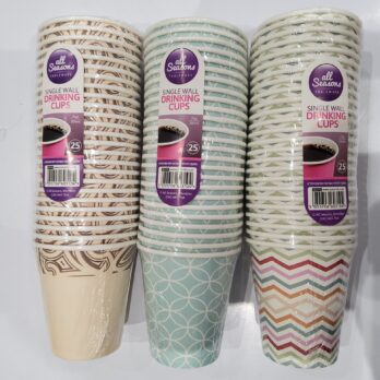 25pk 7oz patterned cups