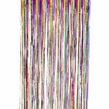 2x1M multi colour Purim Sameach curtain